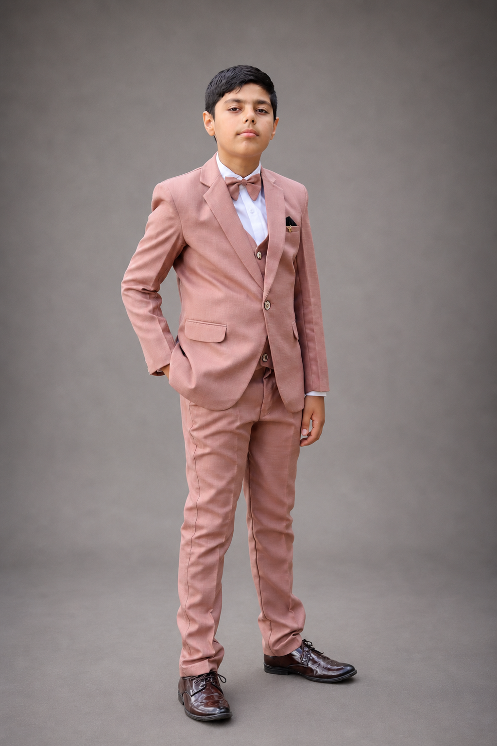 Boys Formal Suit Set -Dusty Pink Suit