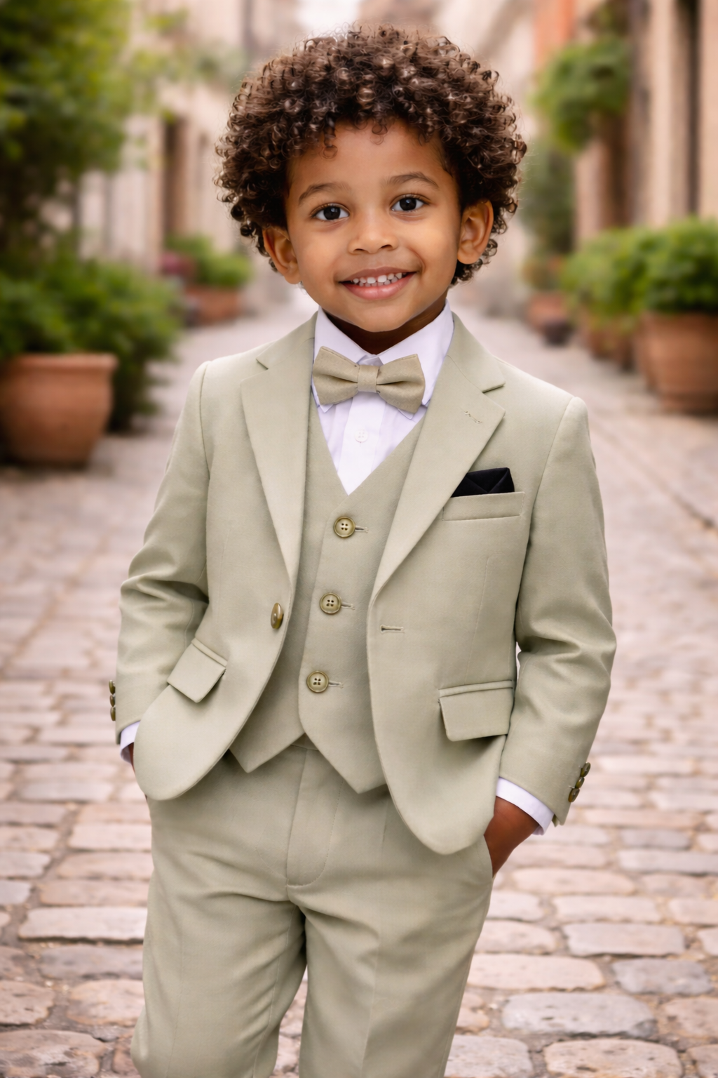 Boys Formal Suit Set - Sage Green Suit