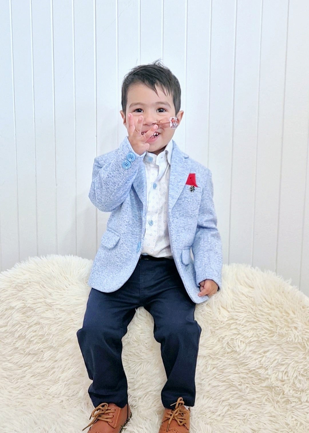 Boys Formal Blazer - Light Blue
