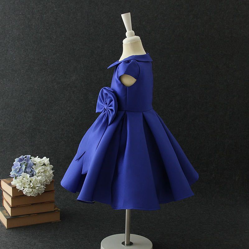 Classy Silk Cotton Royal Blue Dress