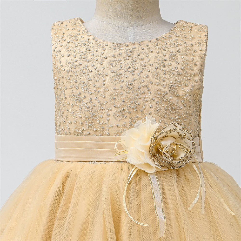 Girls Gold Dress