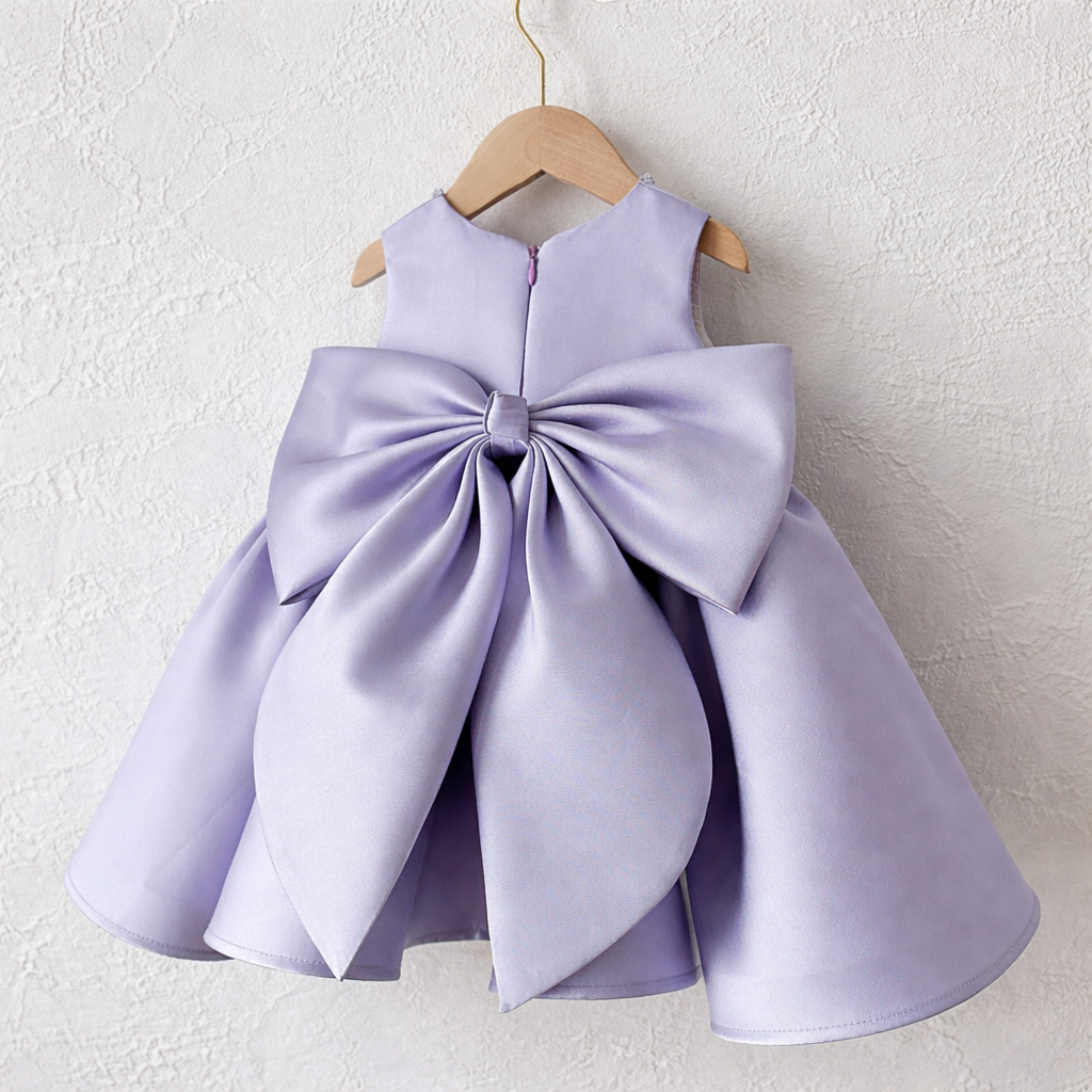 Little Girl Dress With Matching Jacket - Burgundy/Lilac