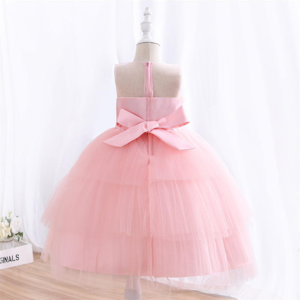 High Quality Fabric Formal Party Peach Dress With Bag