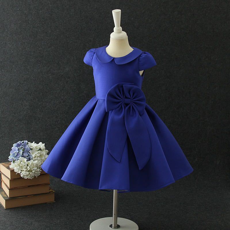 Classy Silk Cotton Royal Blue Dress