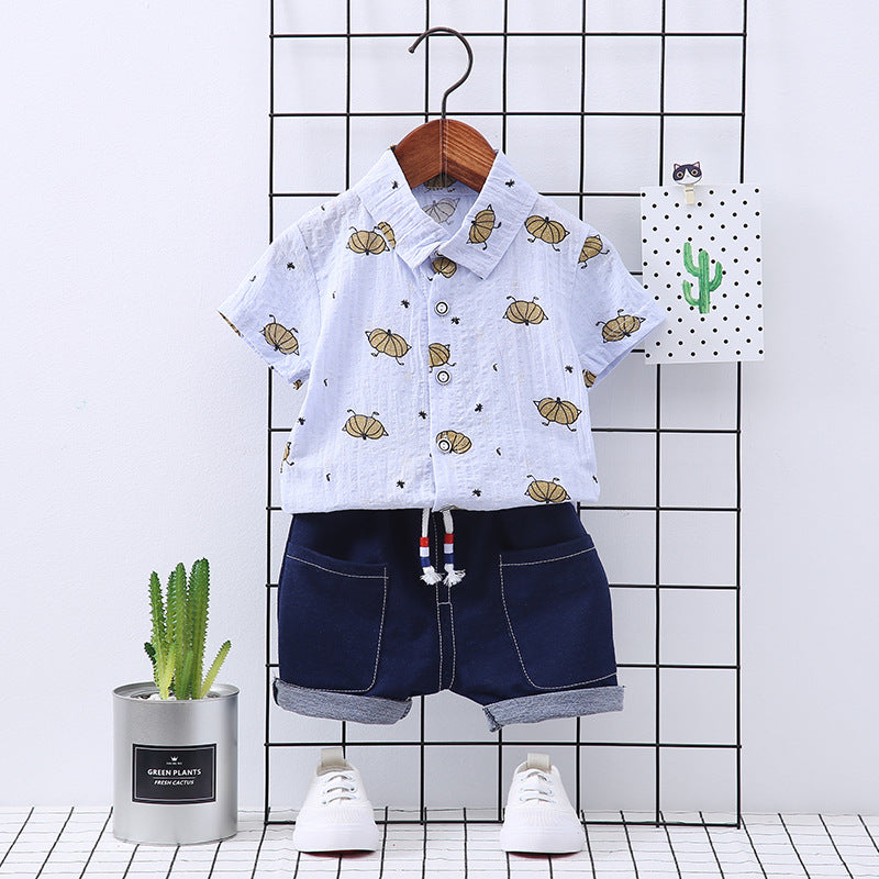 2 Piece Boys Shirt and Short Set Is Perfect Outfit