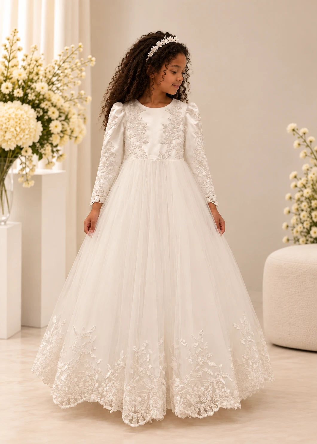 Emily Holy Communion Dress - Long Sleeve Dess
