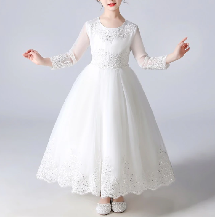 Long Sleeve Communion Dress