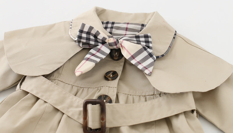 Girl Stylish Khaki Trench Coat