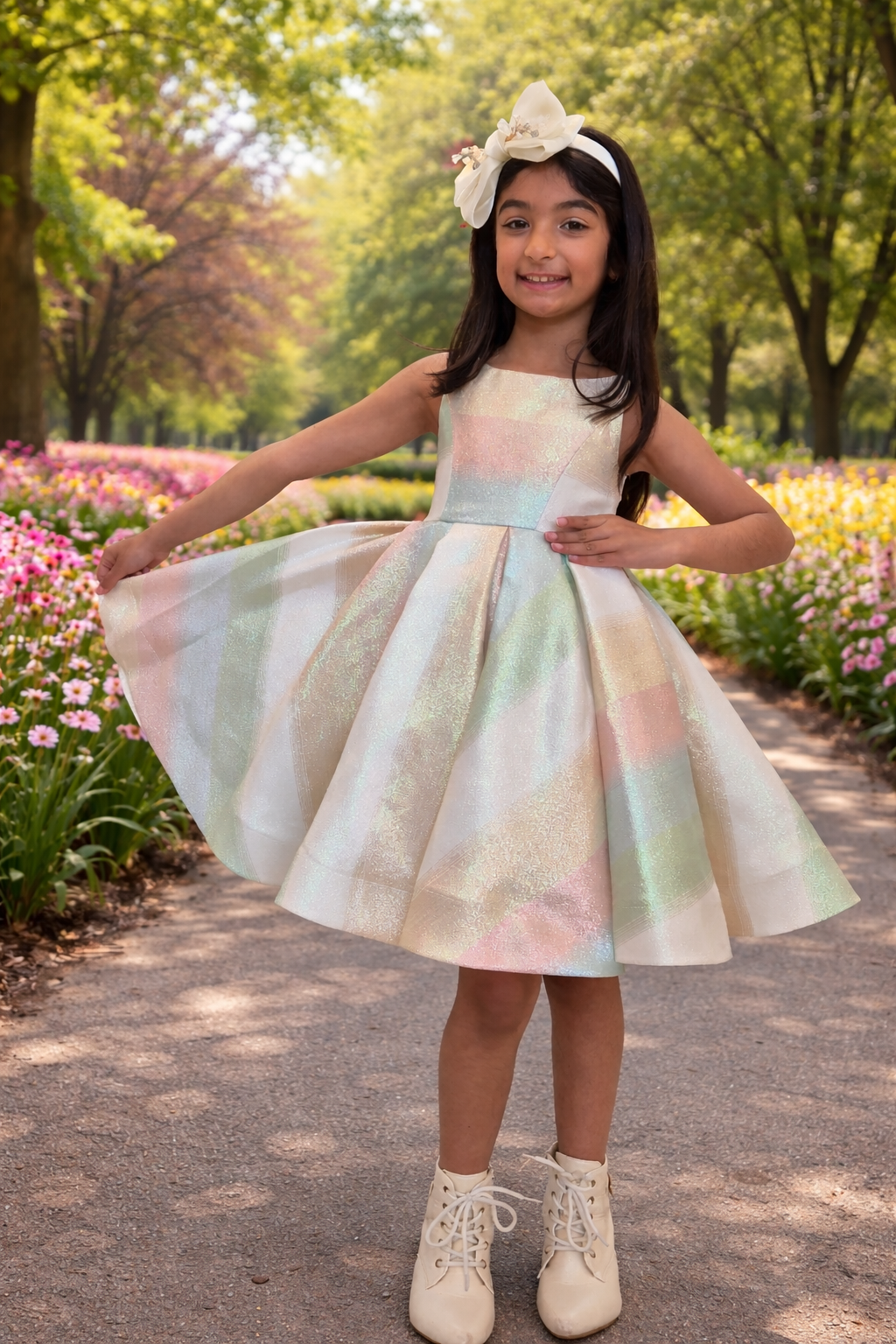 Little Girl Rainbow Dress - Sparkling Dress