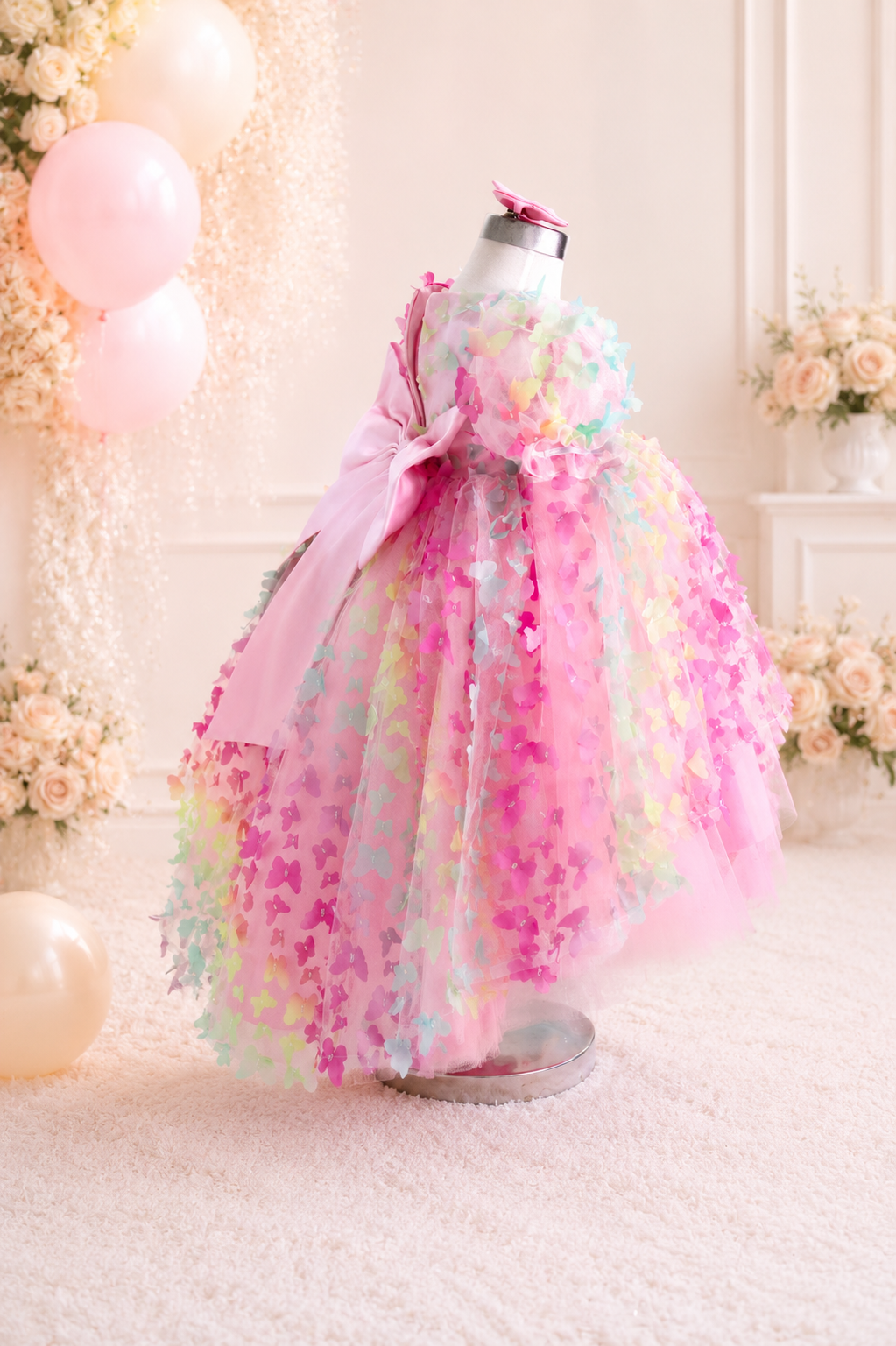 Girls Butterfly Dress - High Low First Birthday