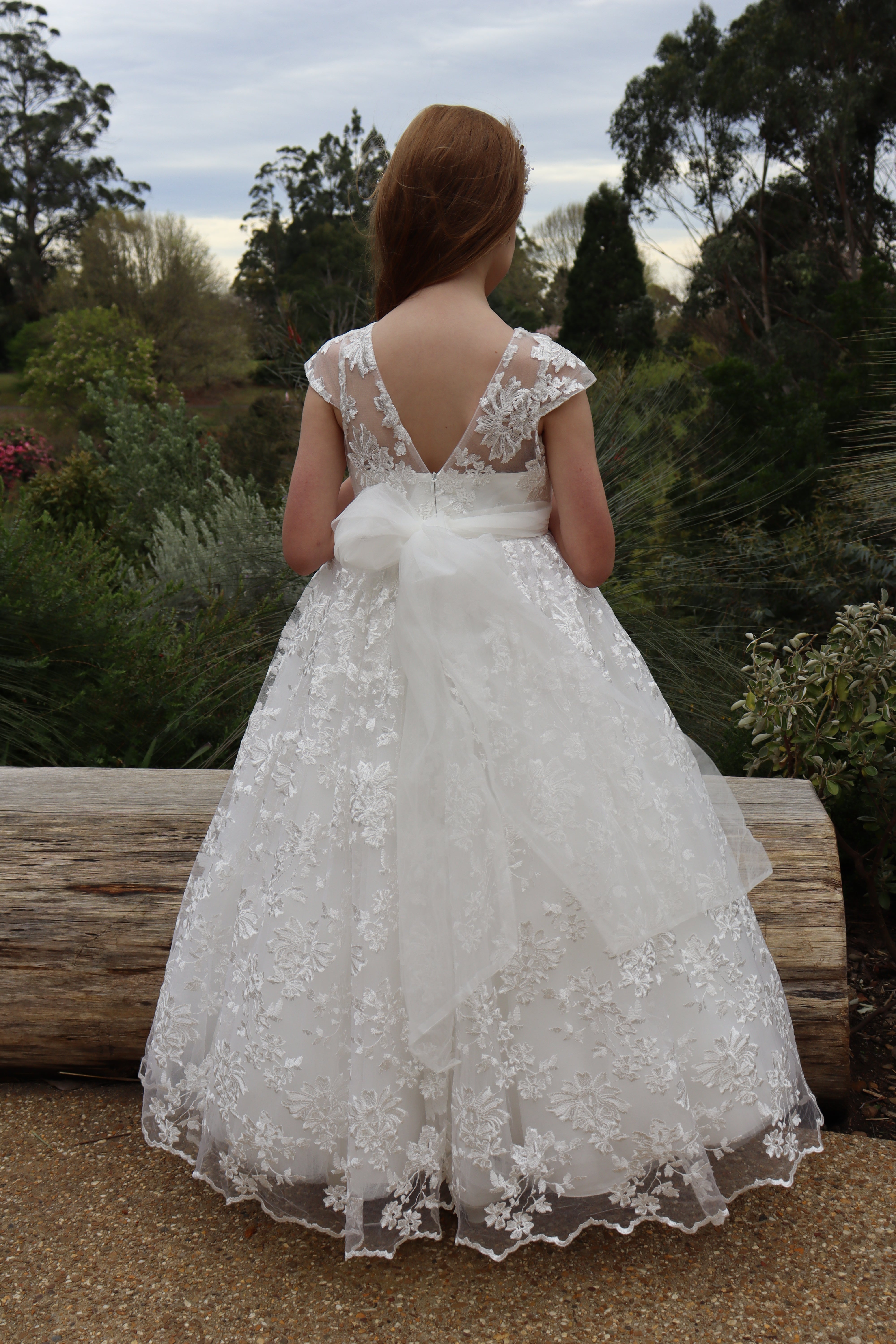 Girls First Communion lace gown