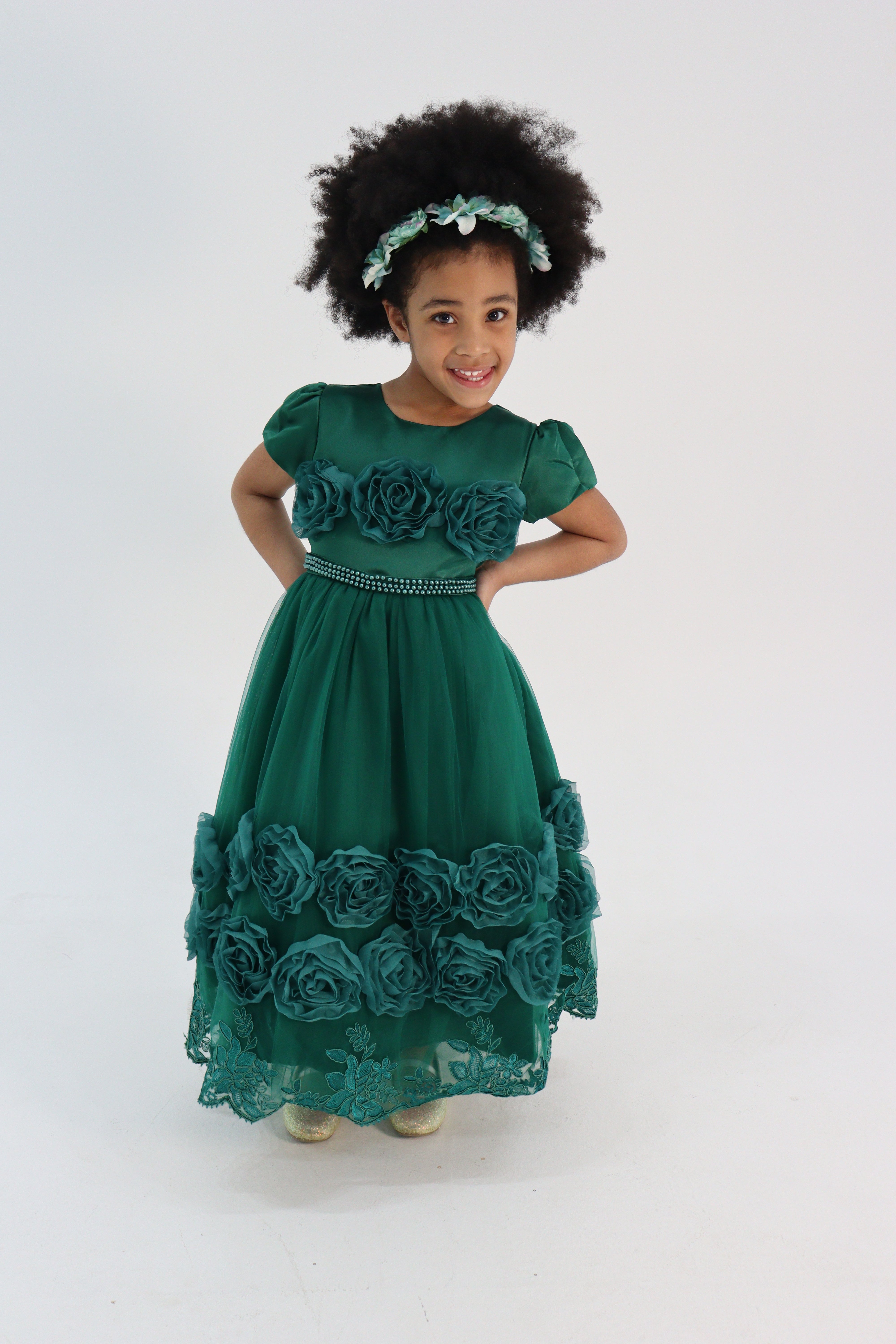 Girls Emerald Dress - Christmas Dress