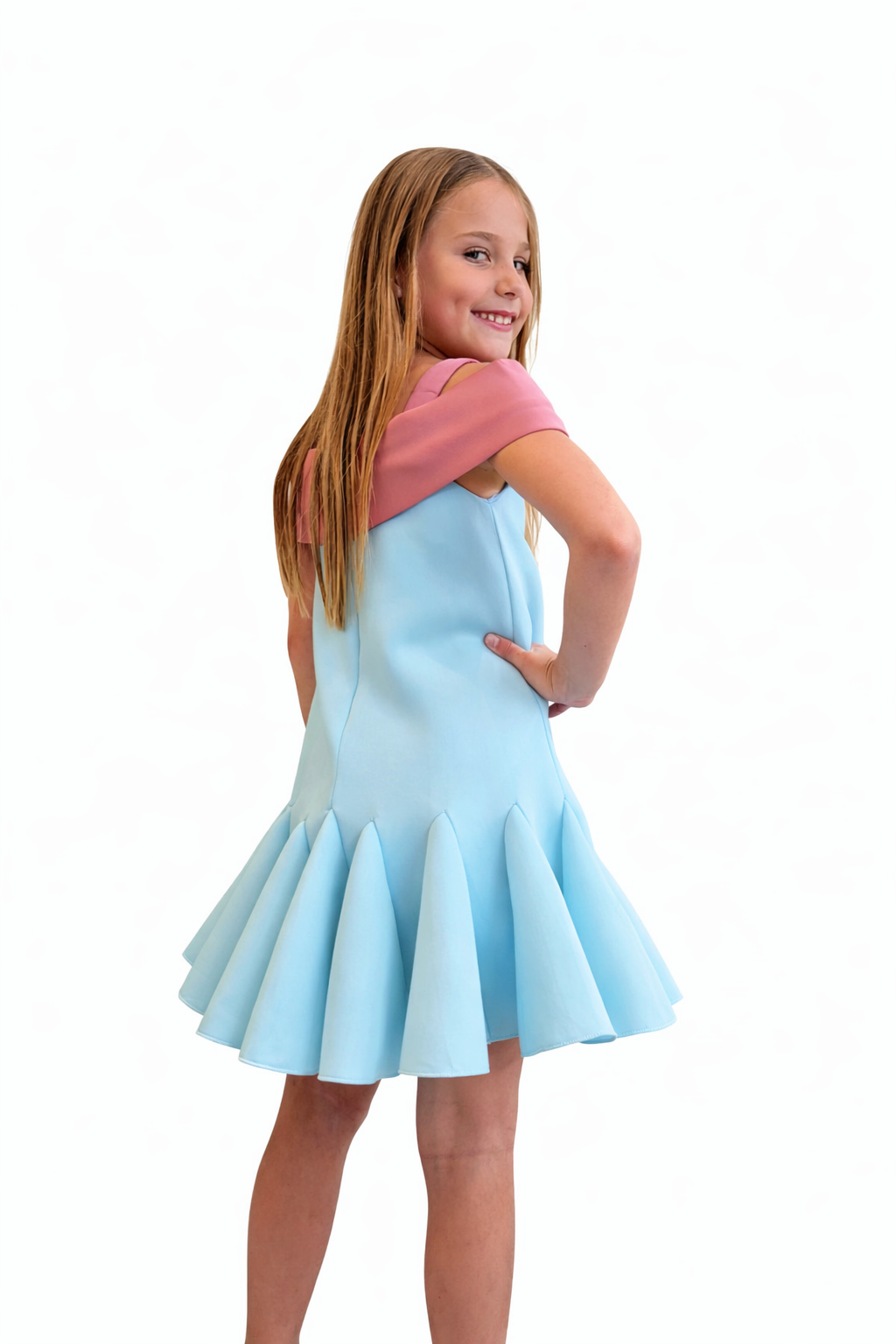 Girls Mini Dress In Blue