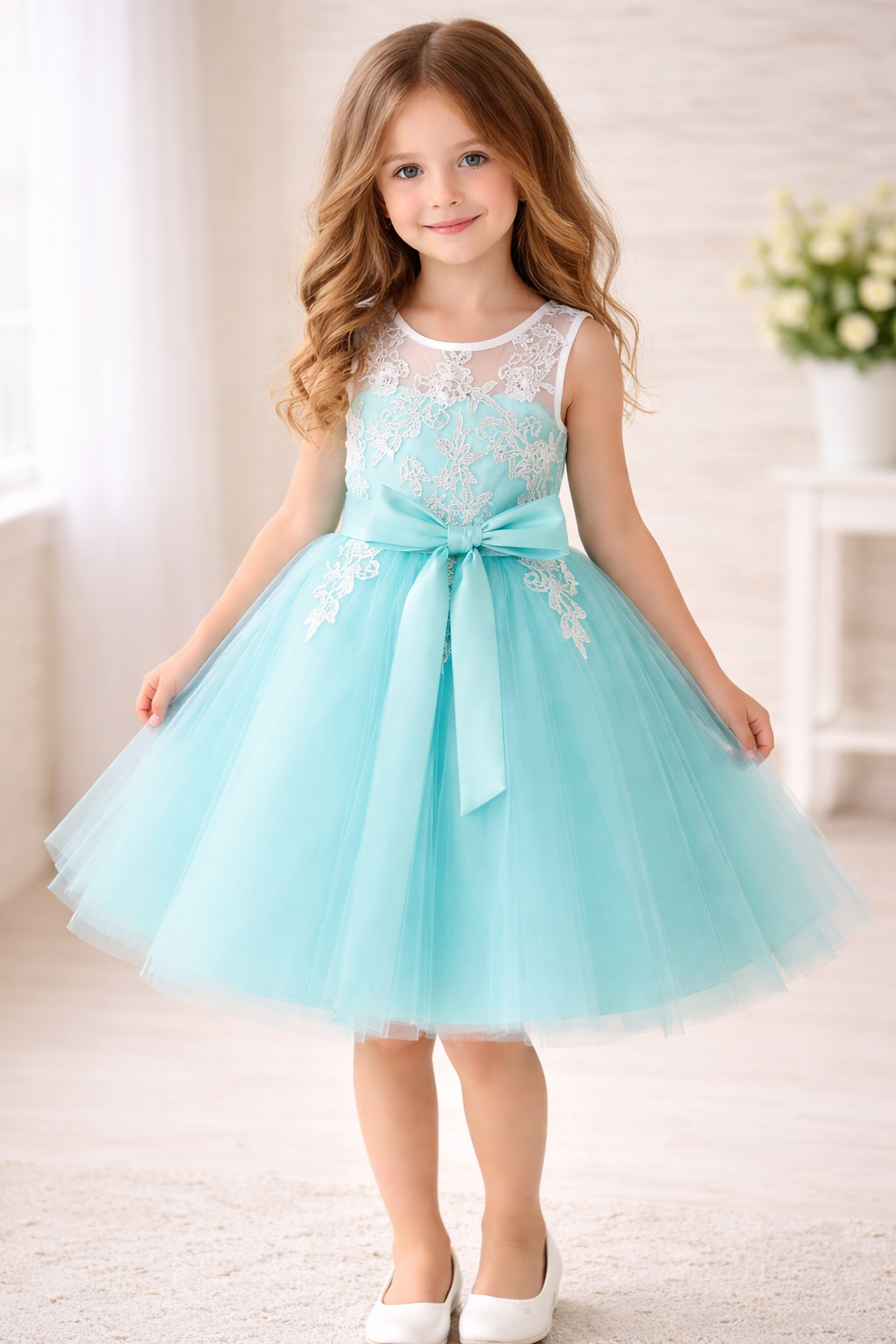 Girls Turquoise Dress