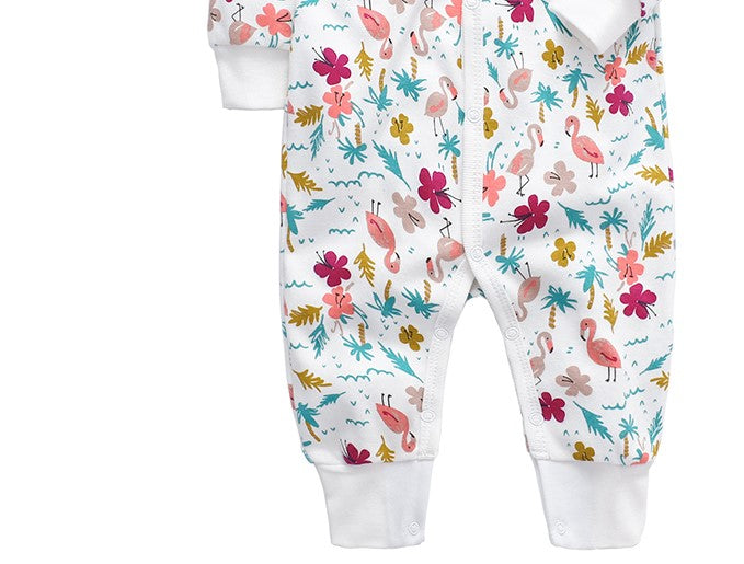 100% Cotton High Quality Baby Girl Beautiful Print Coverall