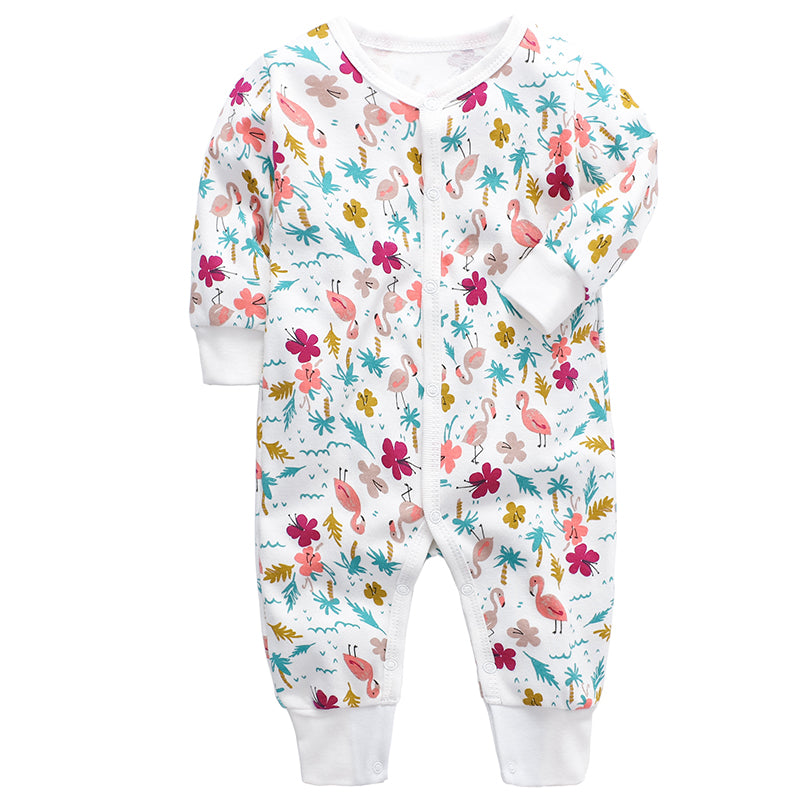 100% Cotton High Quality Baby Girl Beautiful Print Coverall