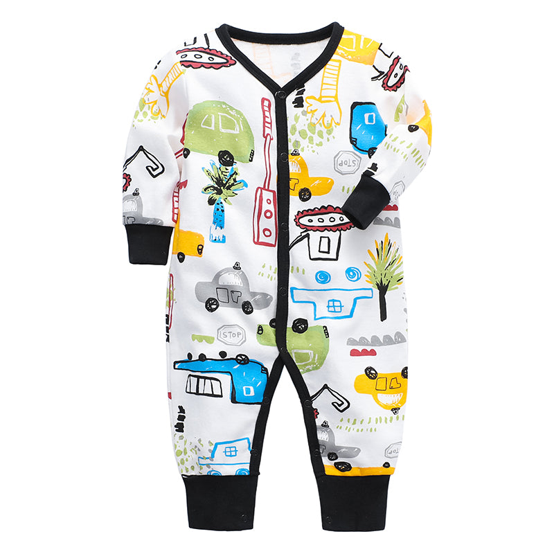 Beautiful 100% Cotton Baby Boy Cars Print Coverall