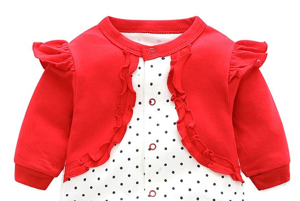 Baby Girl Beautiful High Quality Coverall - Red