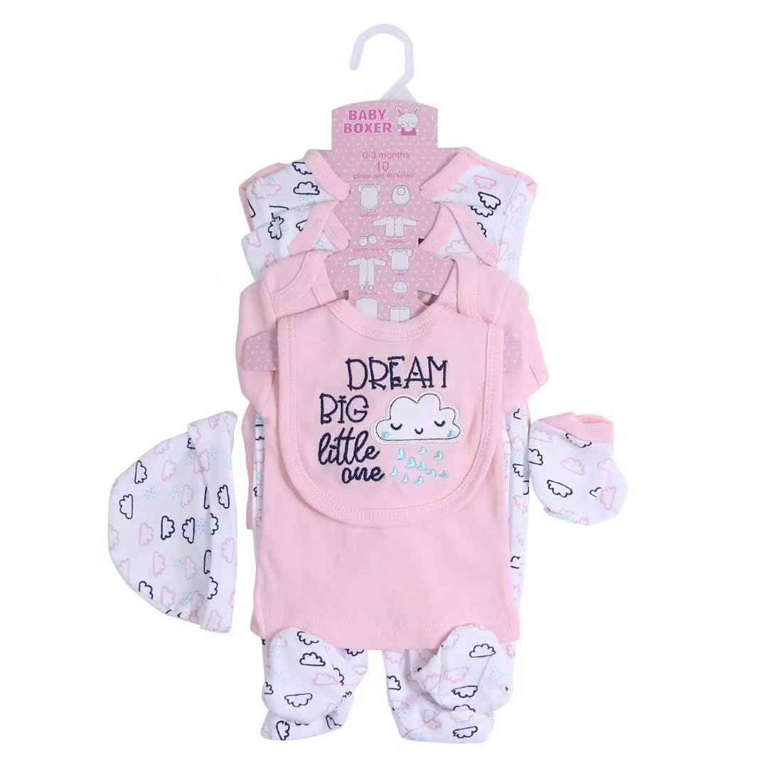 Baby Girl Gift Set 100%Cotton 8pcs