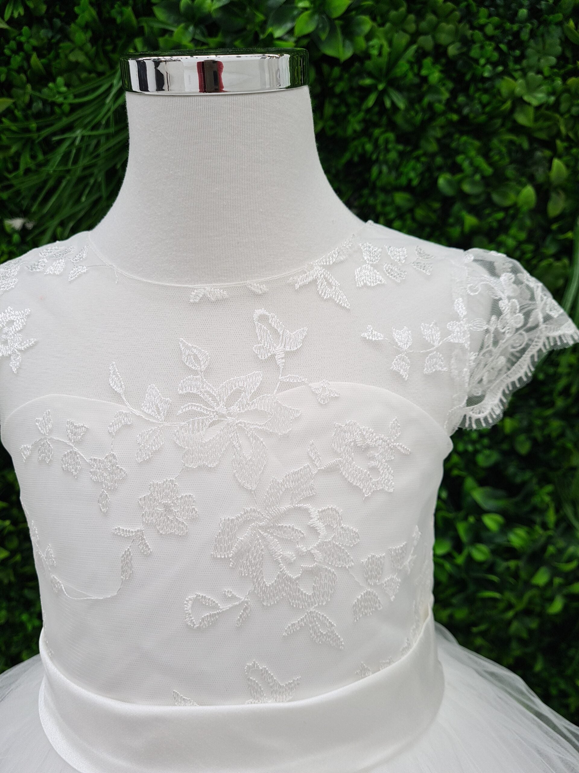 Made To Order - Luxury Handmade Flower Girl Dress with Horsehair Trim