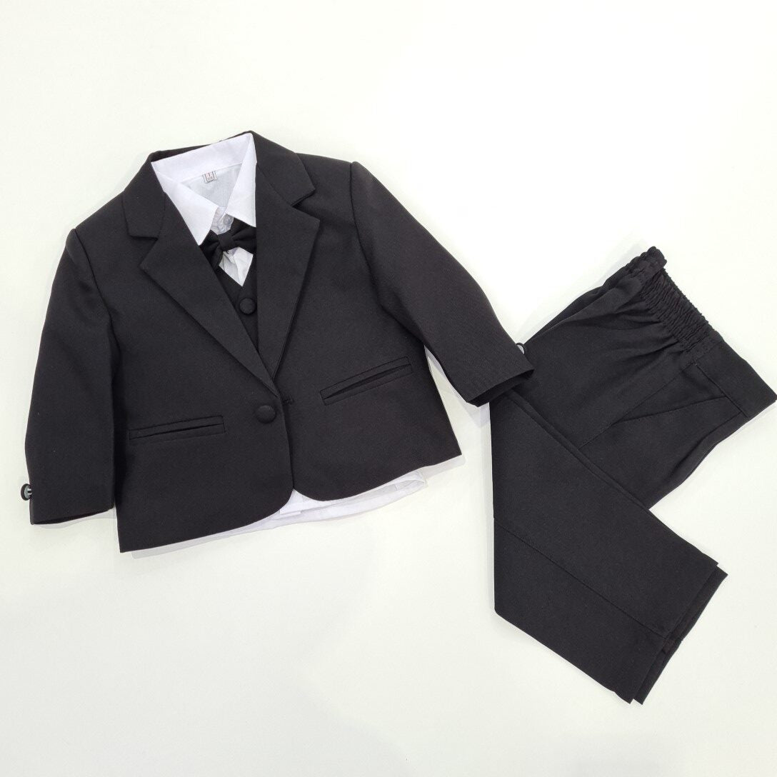 Boy Black Suit 5pcs Set