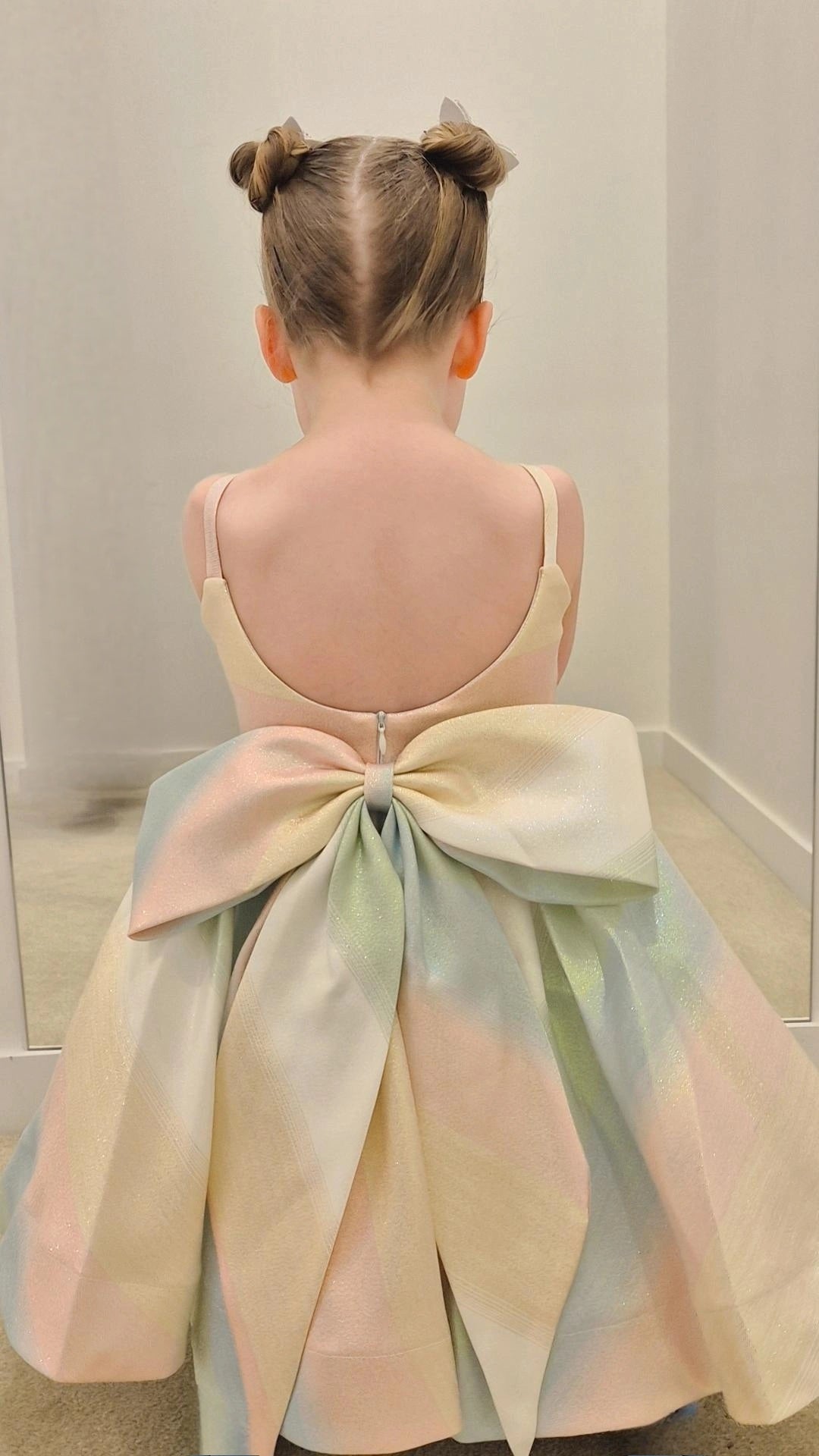 Little Girl Sparkling Rainbow Dress