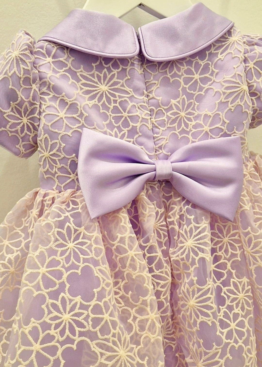 Baby Girl Peter Pan Collar Dress - Lilac Dress