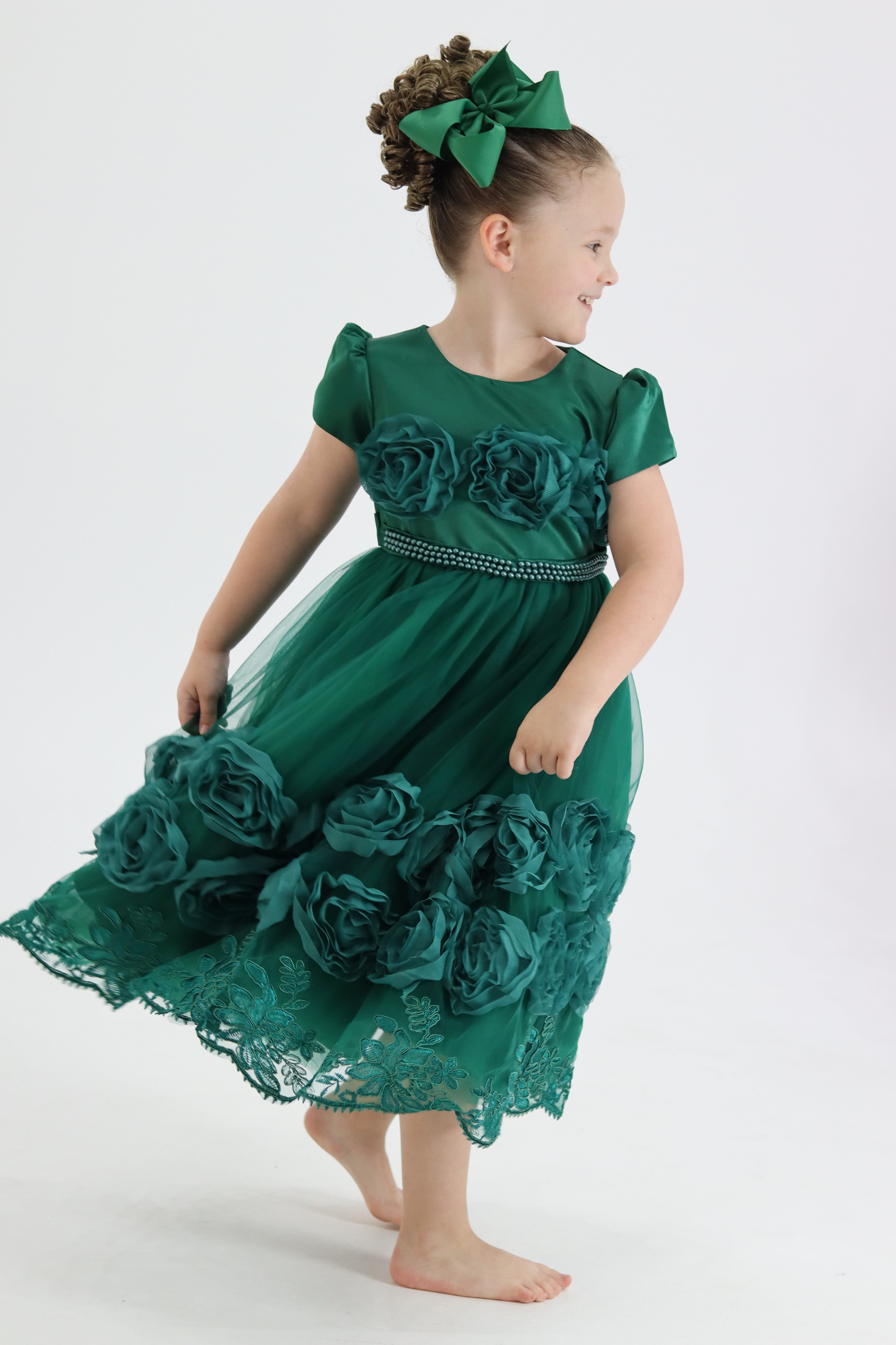 Girls Emerald Dress - Christmas Dress