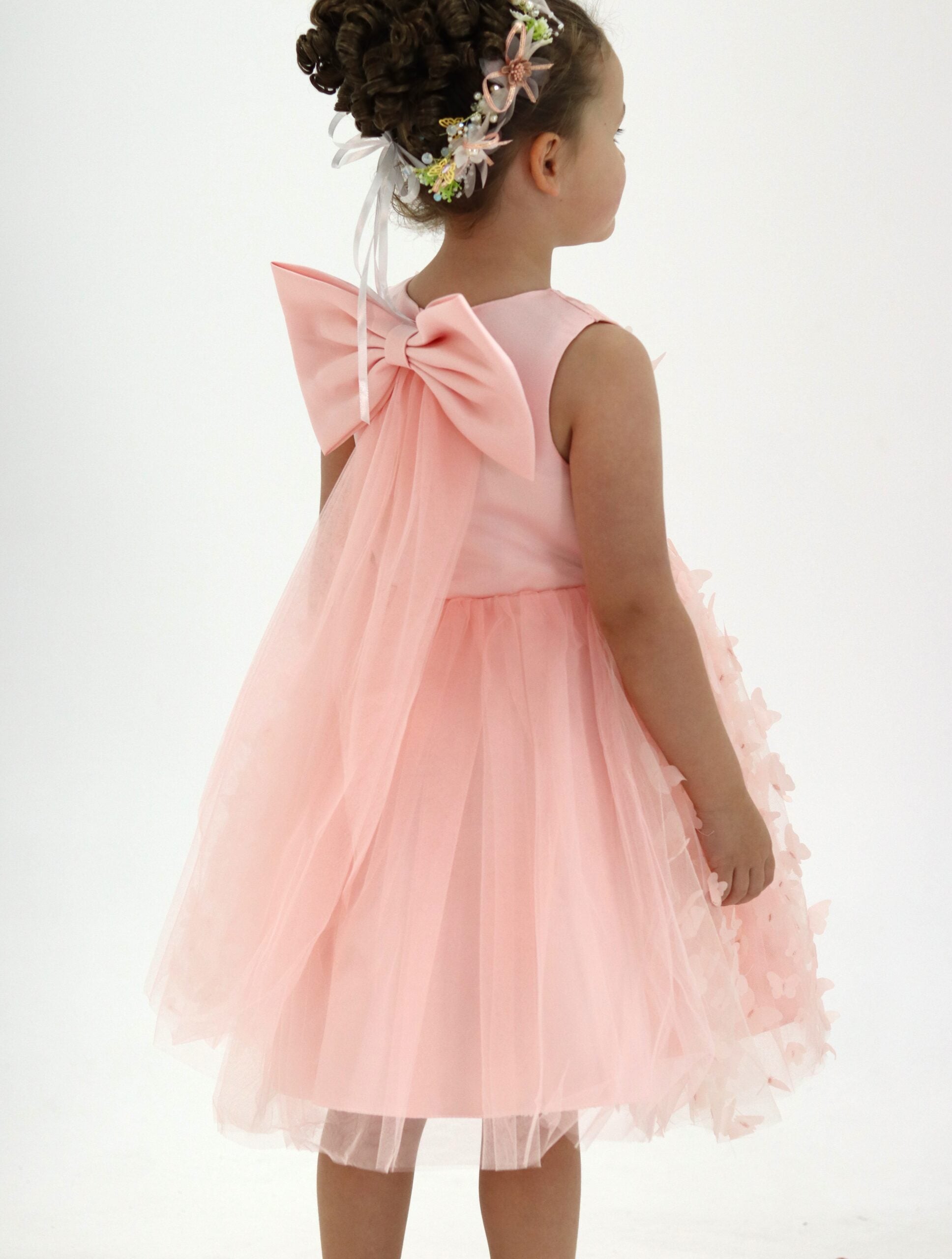 Girls Dress with 3D Butterflys