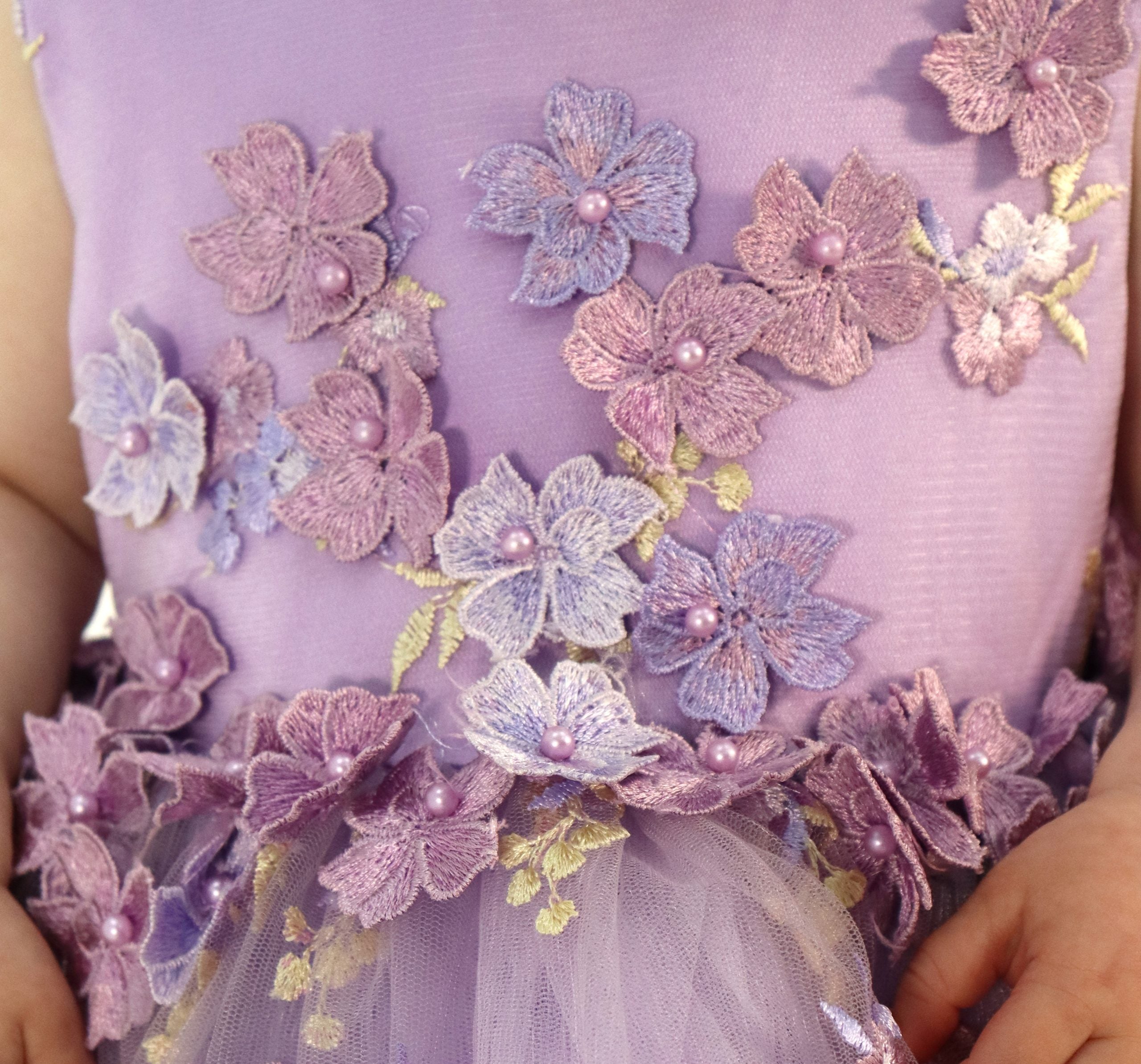 Baby Girl First Birthday Dress - Purple