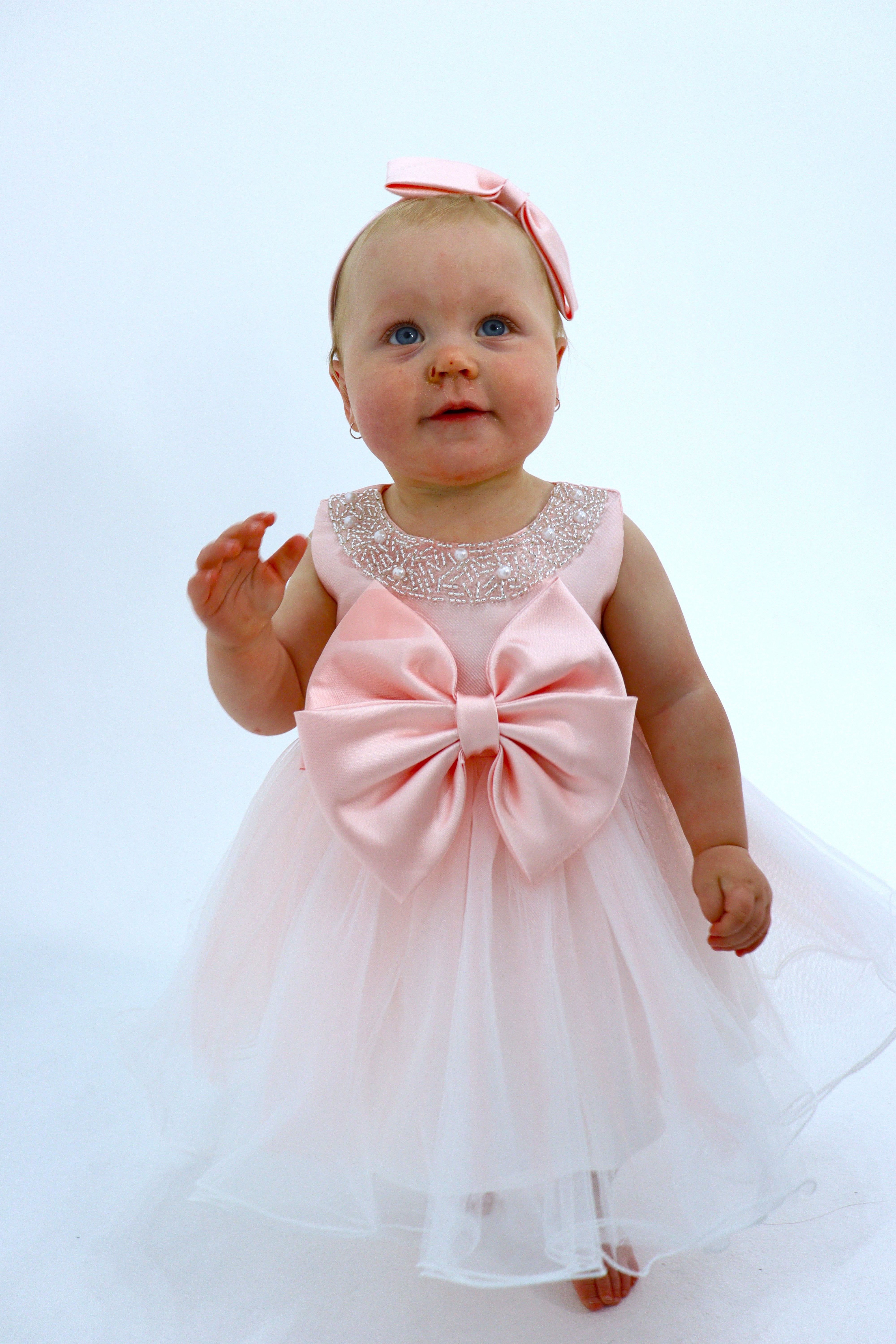 Baby Girl Pink/White Tutu With Headband