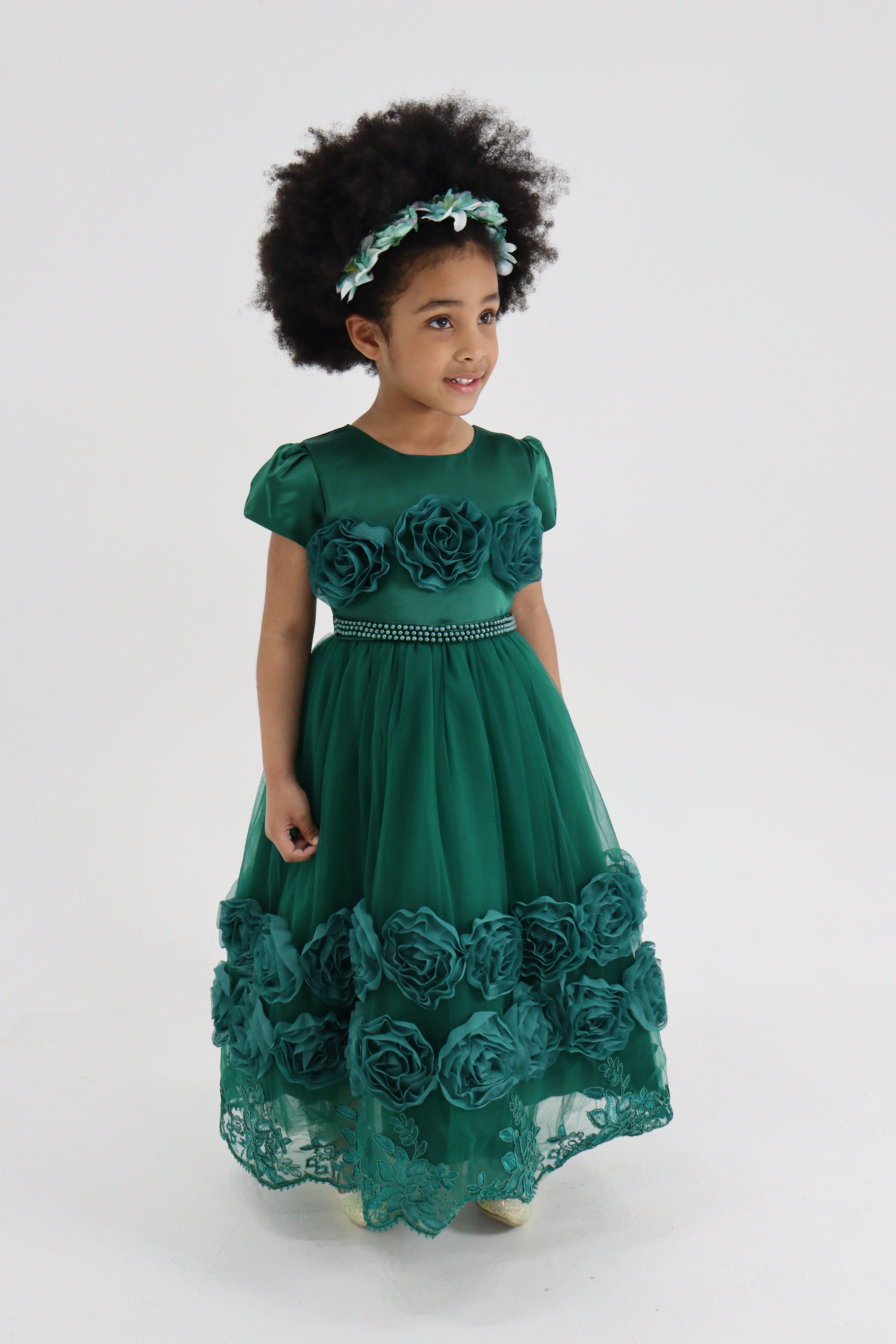 Girls Emerald Dress - Christmas Dress