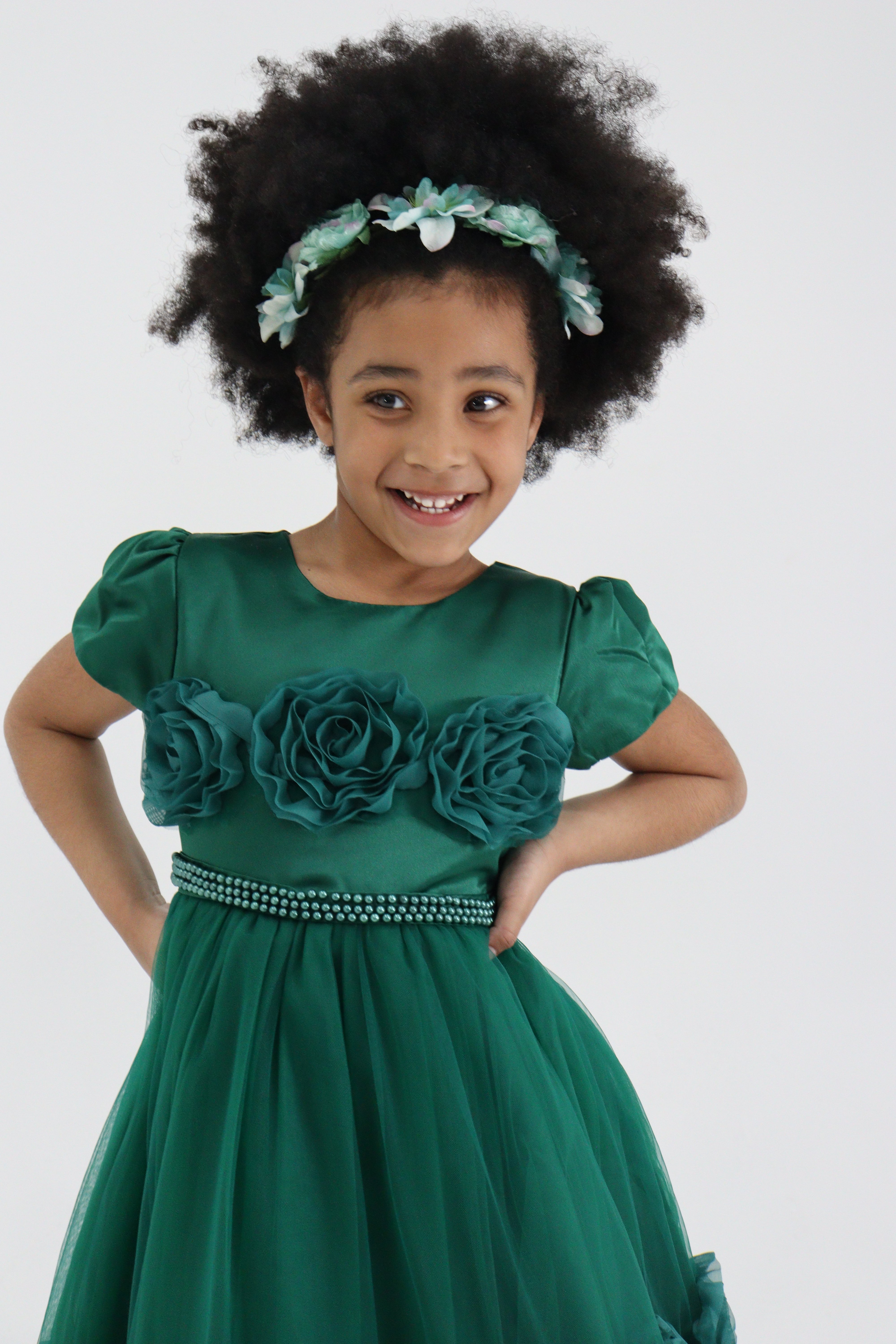 Girls Emerald Dress - Christmas Dress