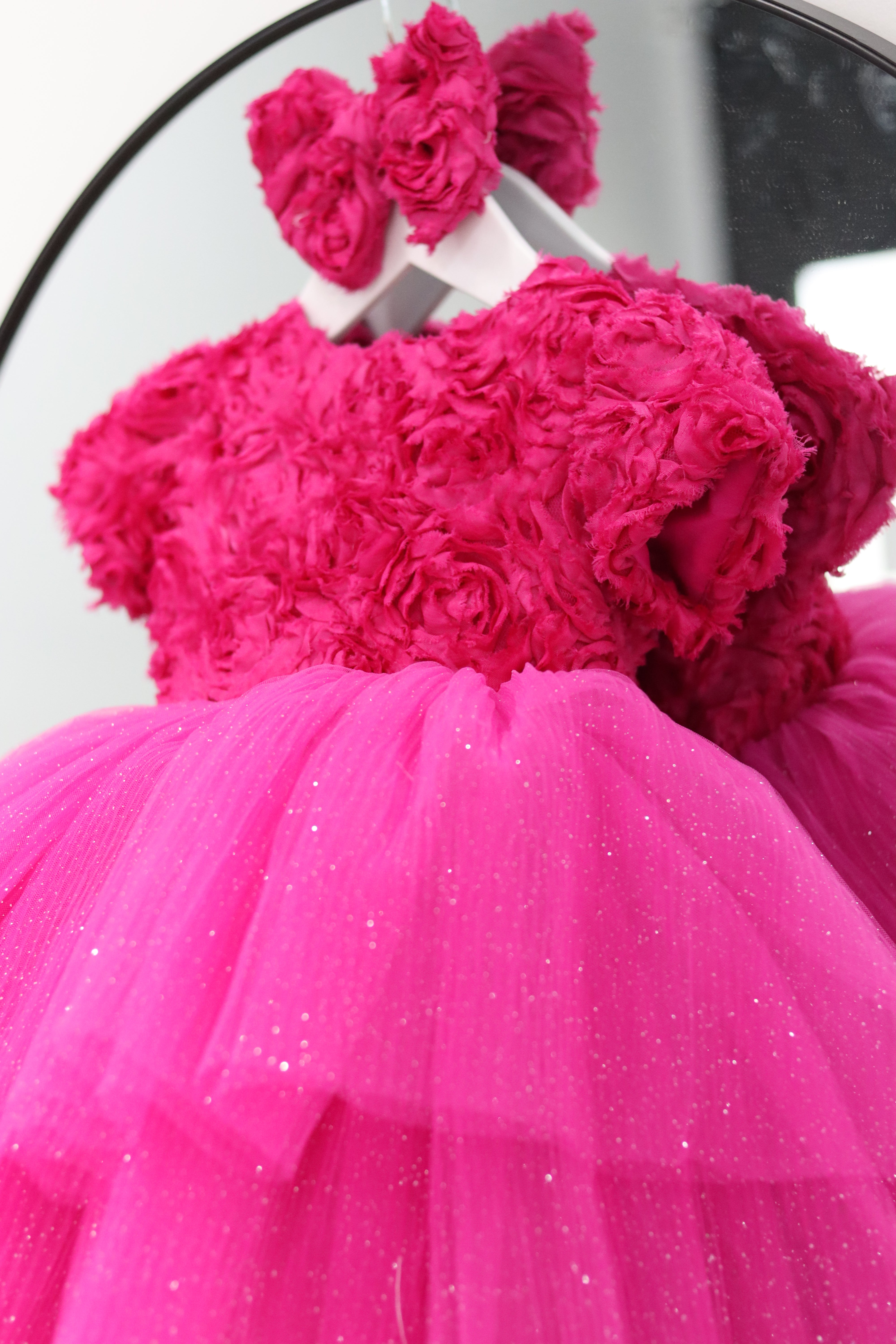 Baby Girl First Birthday Dress - Fuchsia Pink