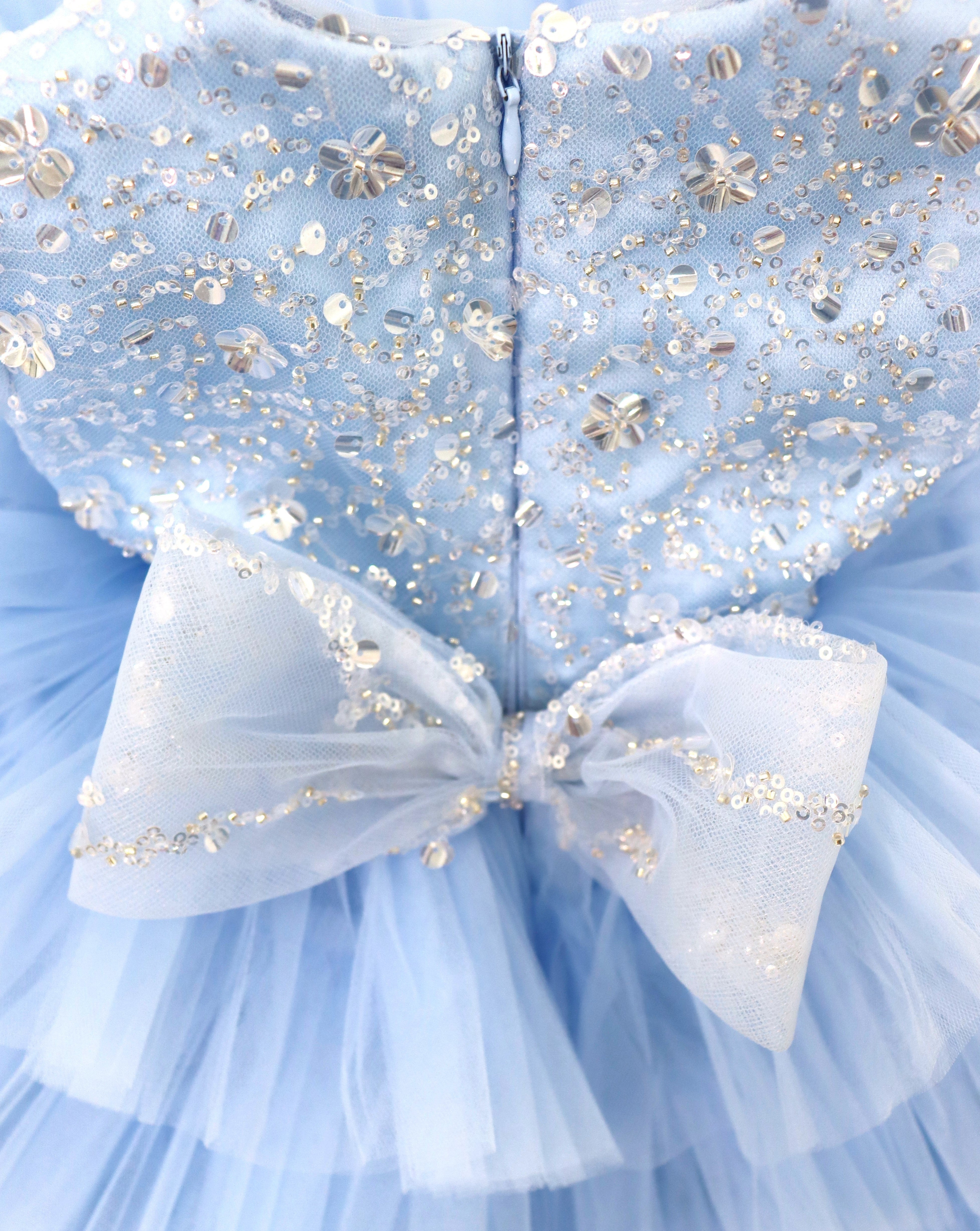 Princess Dress For Baby Girl - Blue