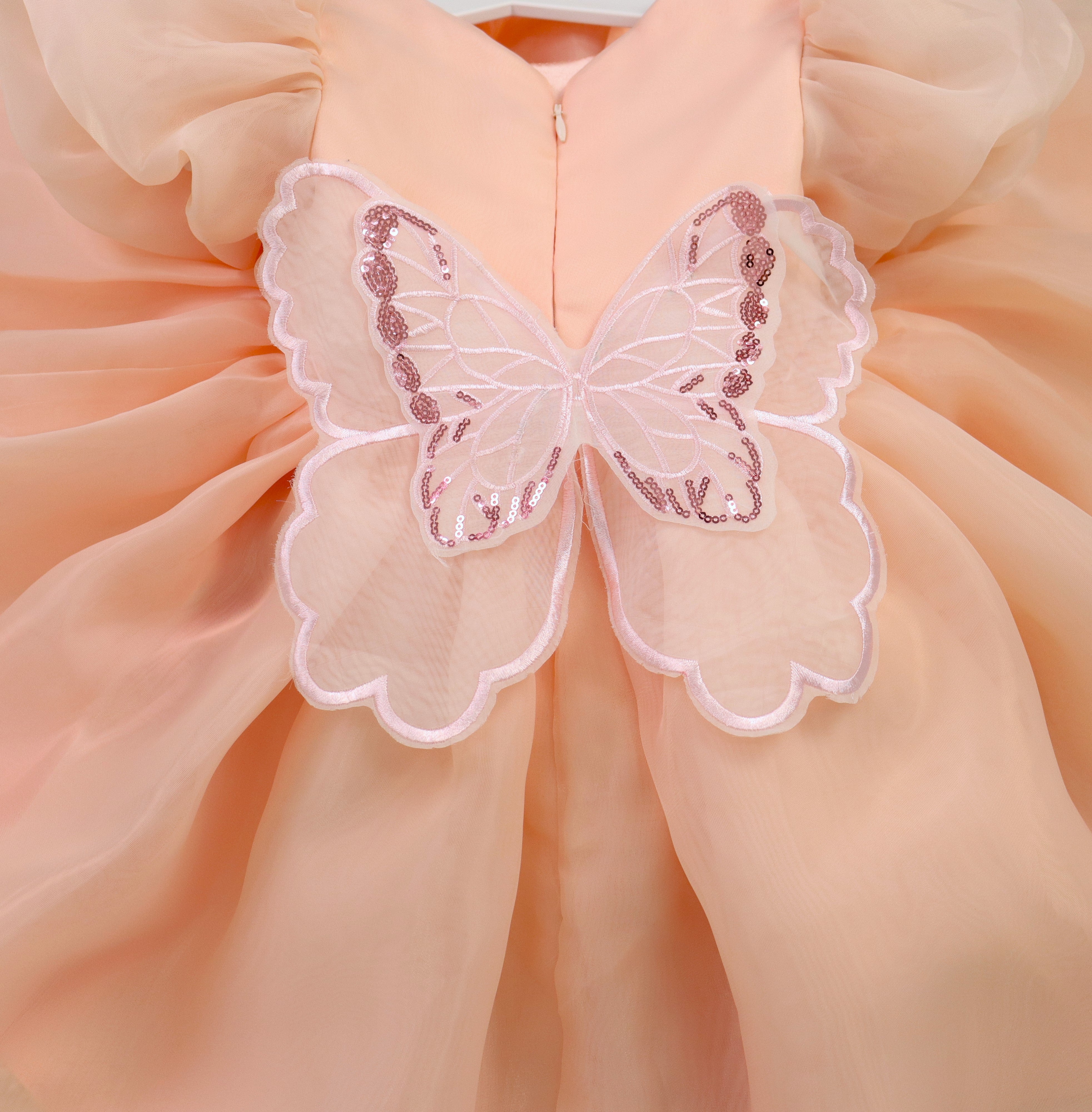 Baby Girl First Birthday Dress - Peach