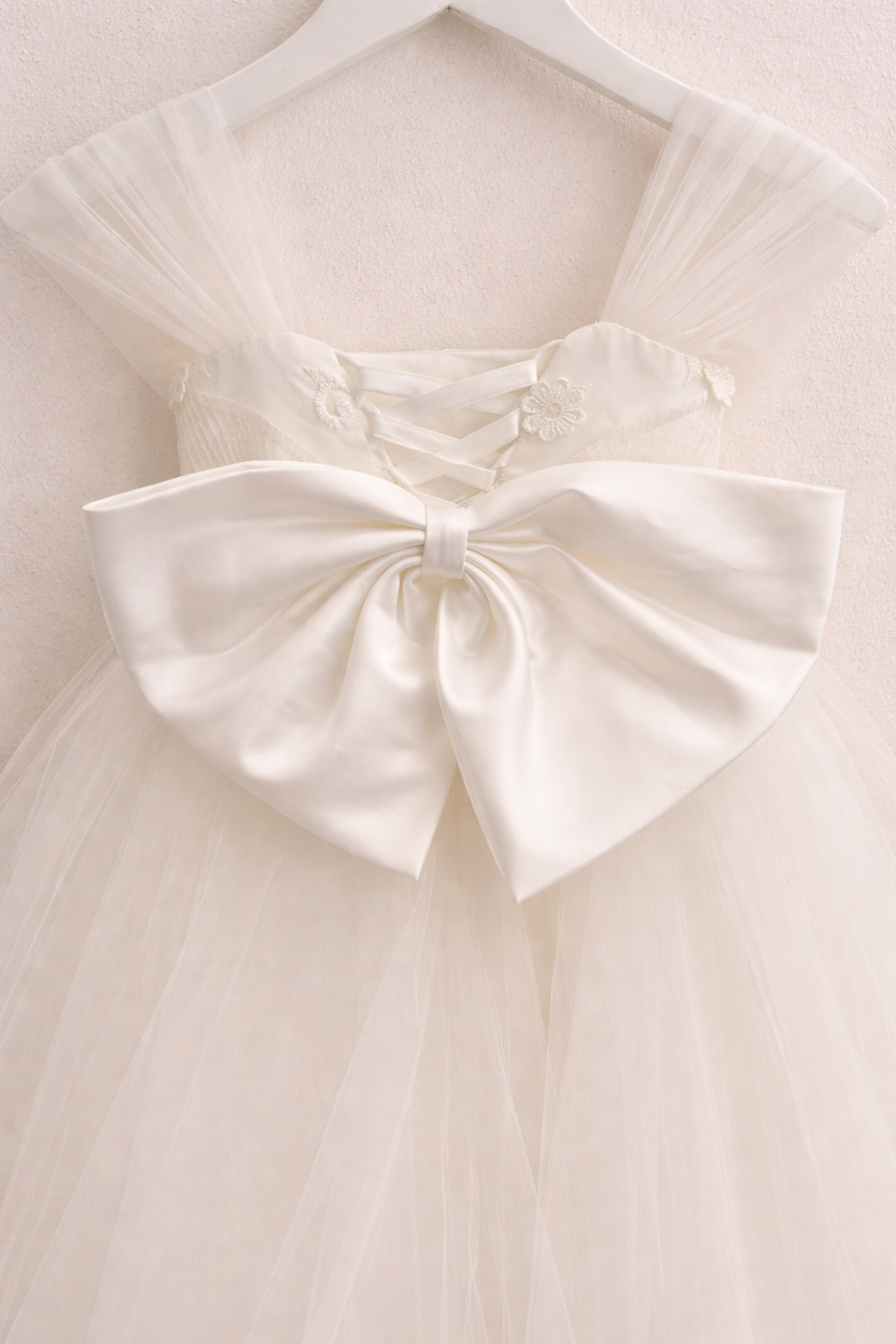 Mia Ivory Flower Girl Dress - Lace Tulle dress