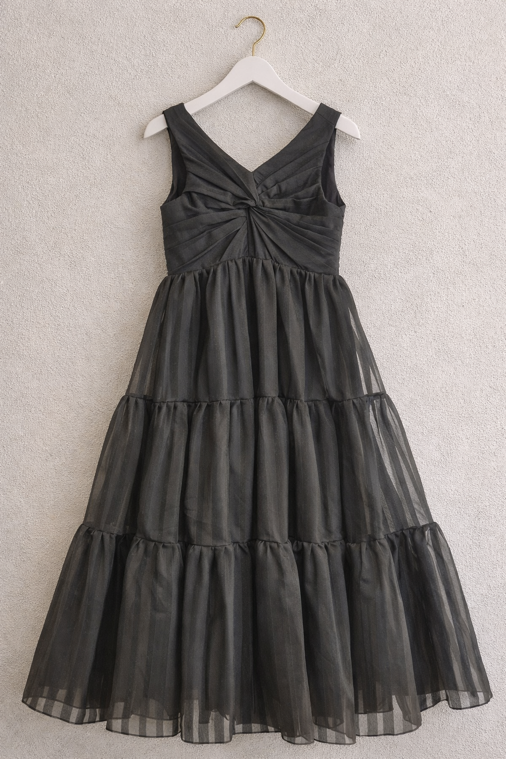 Girls Tired Maxi Dress - Black Dress