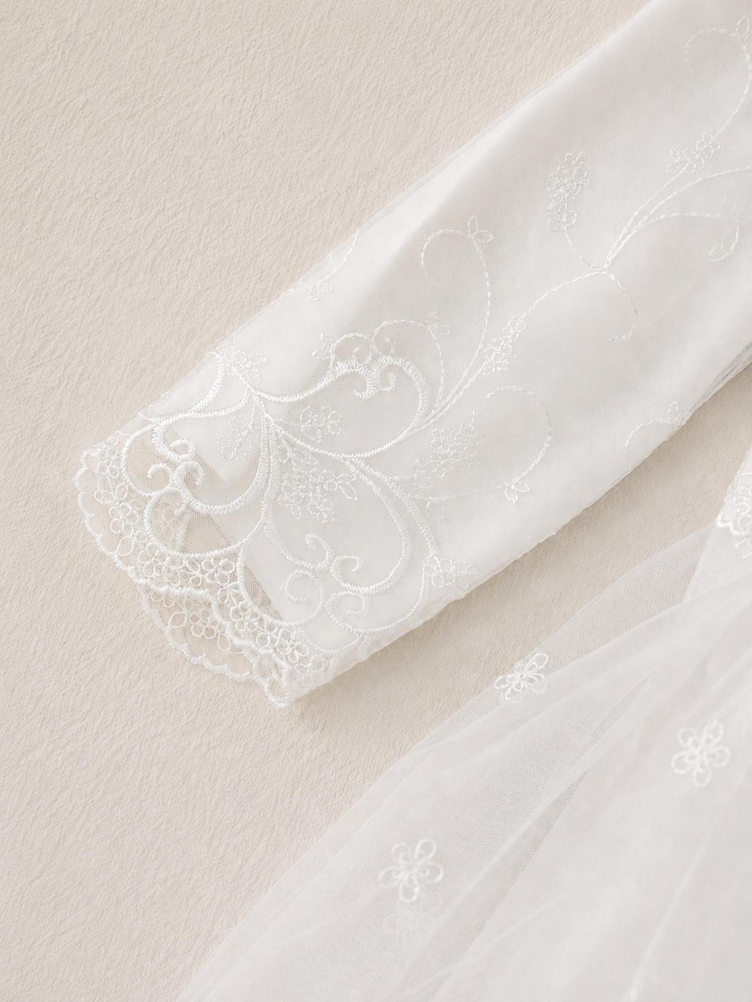 Baby Girl Baptism Dress With Bonnet - Long Sleeves