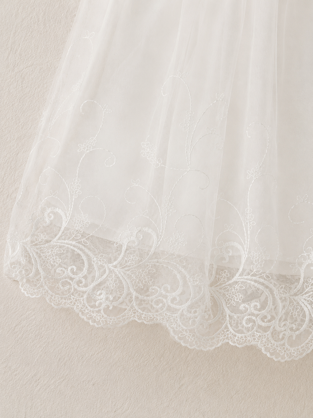 Baby Girl Baptism Dress With Bonnet - Long Sleeves