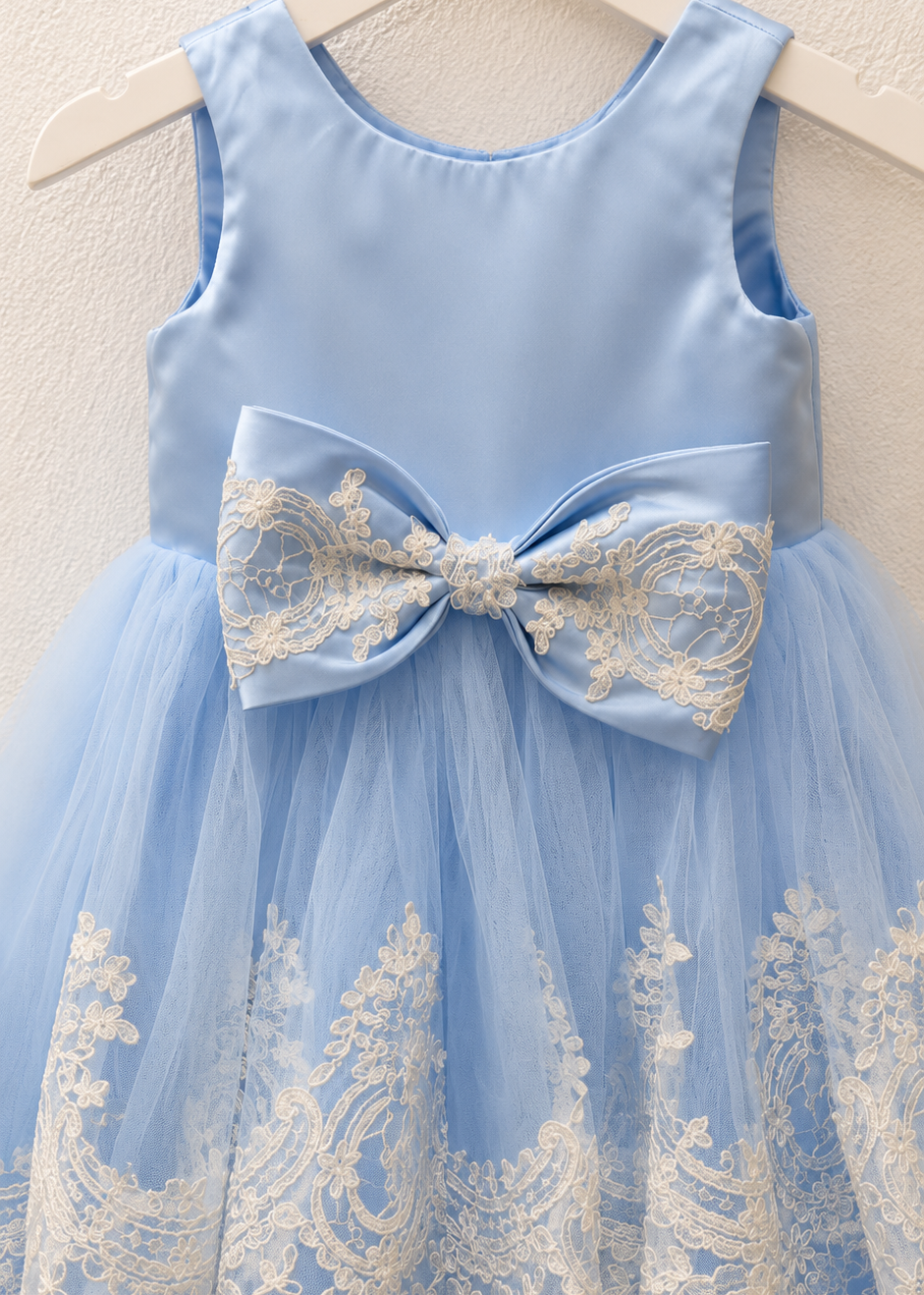 Little Girl Blue Dress - Lace Dress