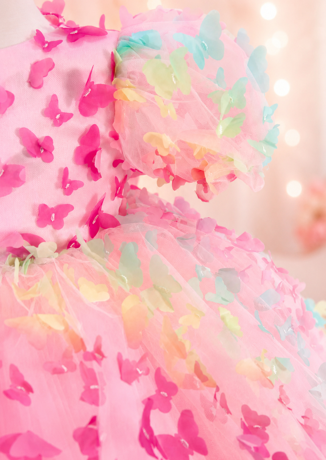 Girls Butterfly Dress - High Low First Birthday