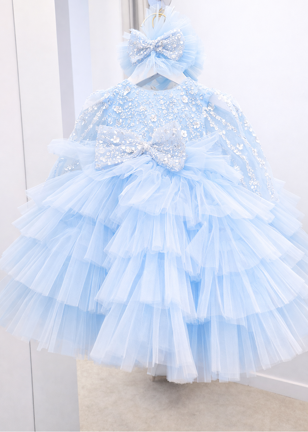 Princess Dress For Baby Girl - Blue Princess Dress For Baby Girl - Blue