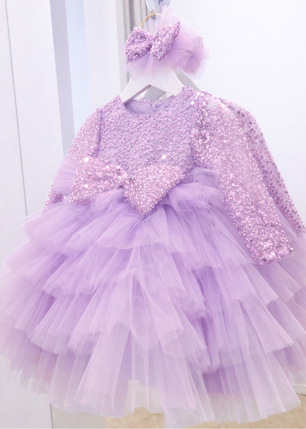 First Birthday Princess Dress For Baby Girl- Lilac