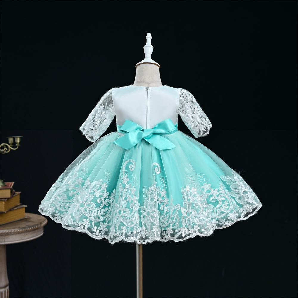 Baby Girl Lace Dress With Headpiece - 2 colours