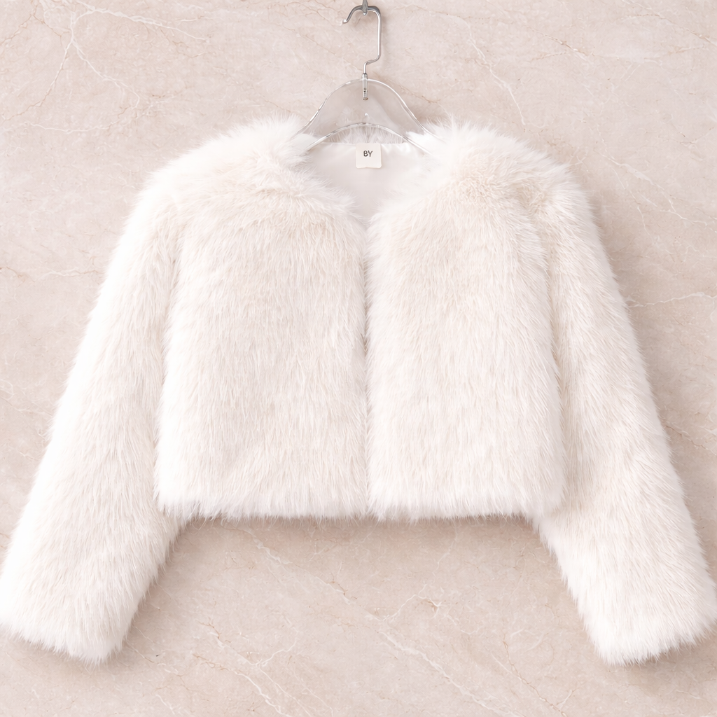 Junior Girls Faux Fur Jacket – Thick Fur