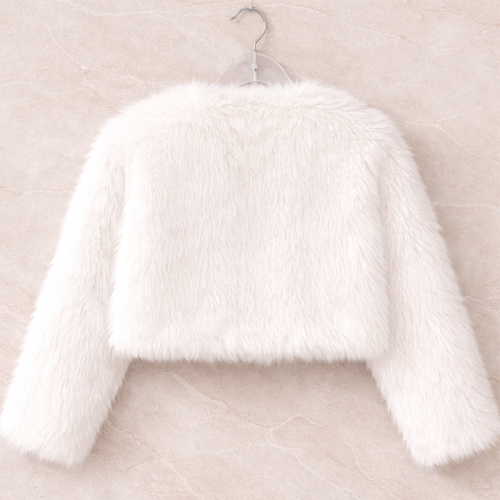Junior Girls Faux Fur Jacket – Thick Fur