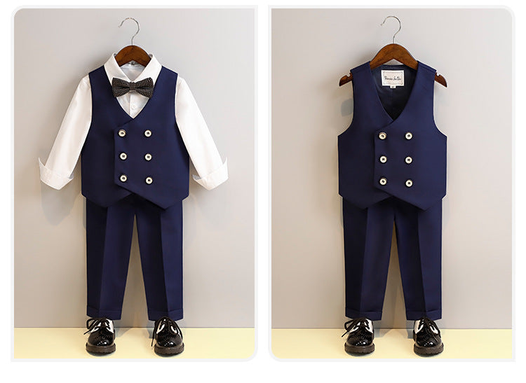 Little Boy Navy Suit 6pcs Set