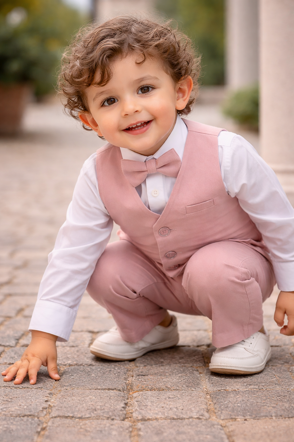Little Boy Formal Suit-Dusty Pink Suit
