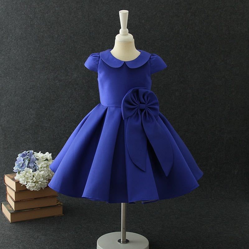 Classy Silk Cotton Royal Blue Dress